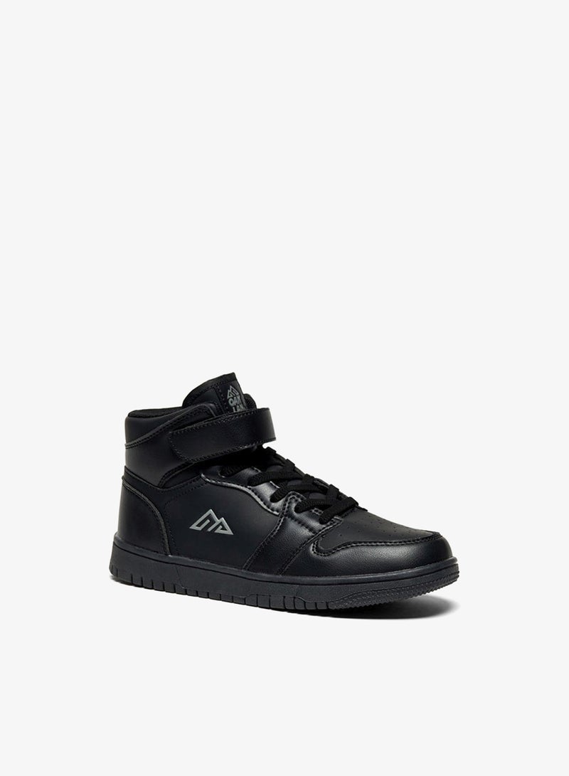 Oaklan by Shoexpress Panelled High-Top Sneakers with Hook and Loop Closure - Image 3