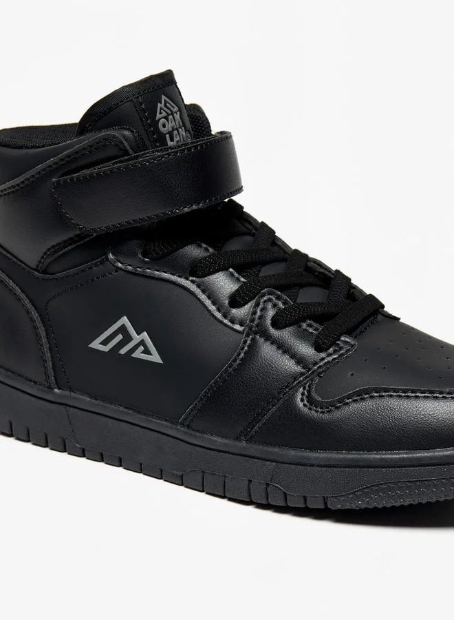Oaklan by Shoexpress Panelled High-Top Sneakers with Hook and Loop Closure