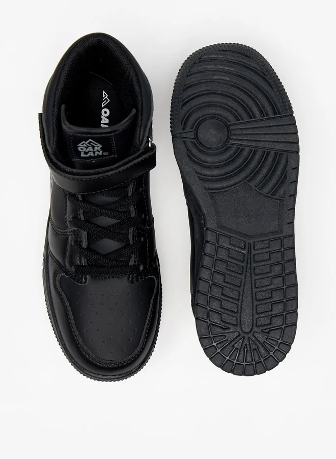 Oaklan by Shoexpress Panelled High-Top Sneakers with Hook and Loop Closure