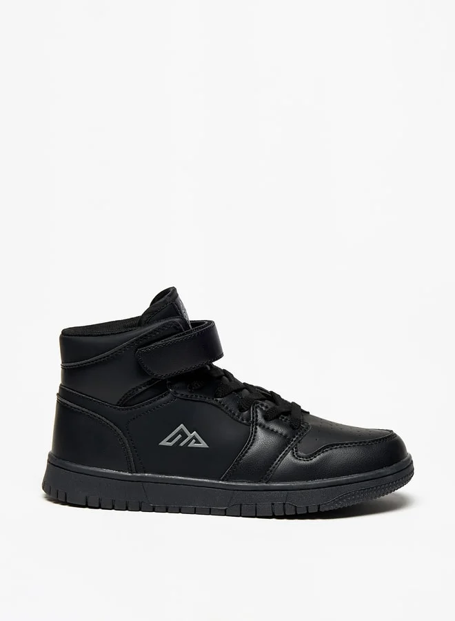 Oaklan by Shoexpress Panelled High-Top Sneakers with Hook and Loop Closure