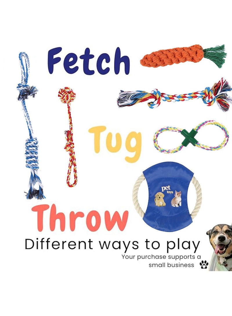 YdingYshengL Pet Puppy Toys Gift Set for Small Dogs, 6 Pack Dog Rope Toy for Fun and Teeth Cleaning,Tug of War and Rope Toys for Puppy to Small Dogs - Image 2