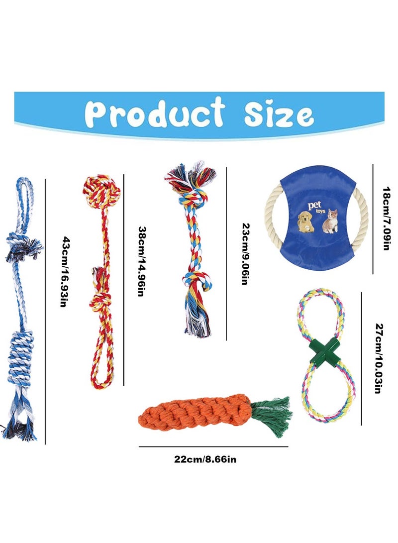 YdingYshengL Pet Puppy Toys Gift Set for Small Dogs, 6 Pack Dog Rope Toy for Fun and Teeth Cleaning,Tug of War and Rope Toys for Puppy to Small Dogs - Image 5