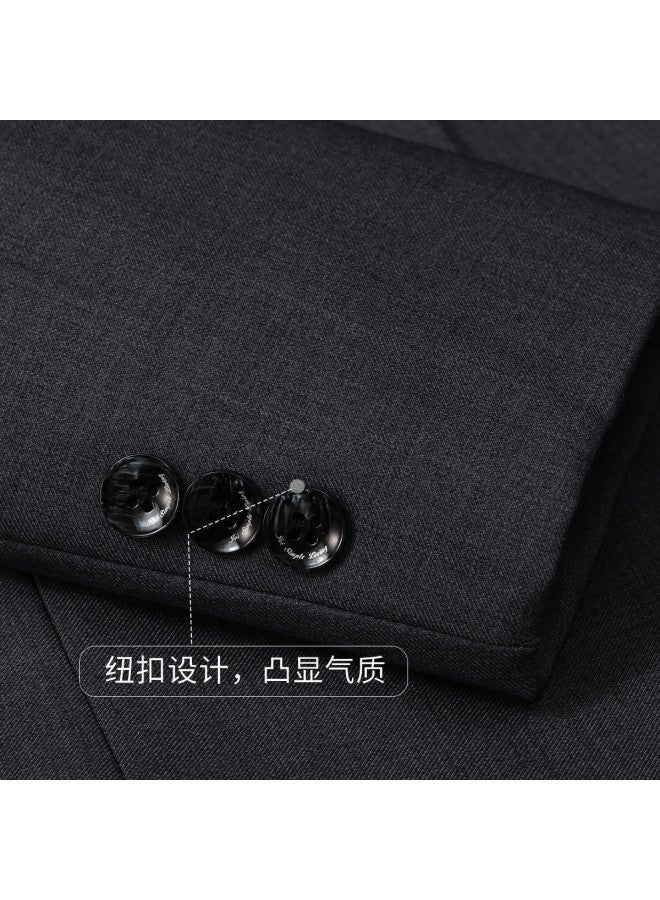 ROMON بليزر نسائي بسيط وعصري، جاكيت بدلة غير رسمي للنساء، تصميم ضيق بصف واحد من الأزرار - Image 5