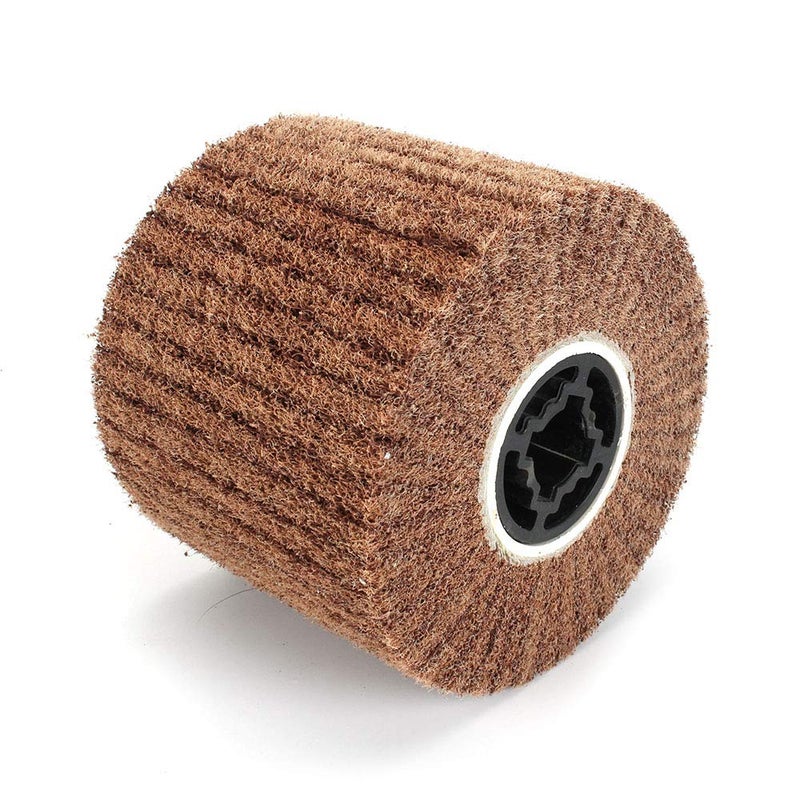 Baisiky 120x100x19mm Non-Woven Abrasive Wire Drawing Polishing Burnishing Wheel Flap Brush for Surface Treatment Stainless Steel, Aluminum, Copper, and More - 180 Grit - Image 5