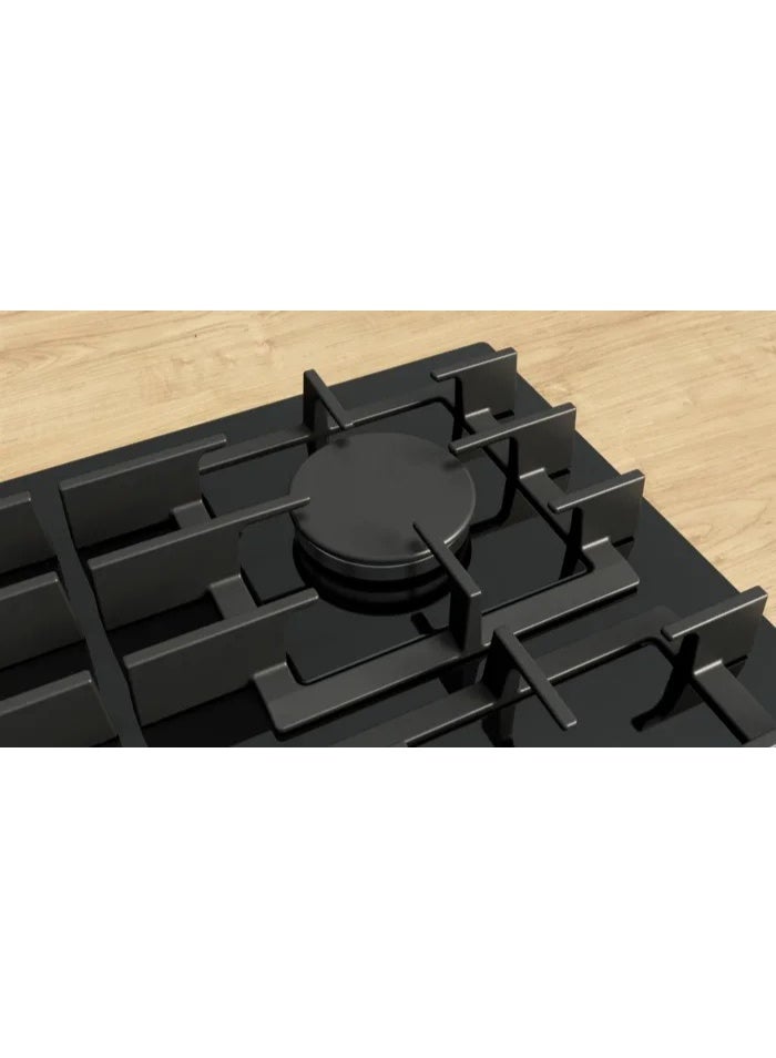 BOSCH Gas Built-in Hob 90cm Series 6,5 Burners, Tempered Glass Surface, Flame Select, Wok Burner, Cast Iron Pan Supports – 5 PPM9A6I40 Black - Image 5