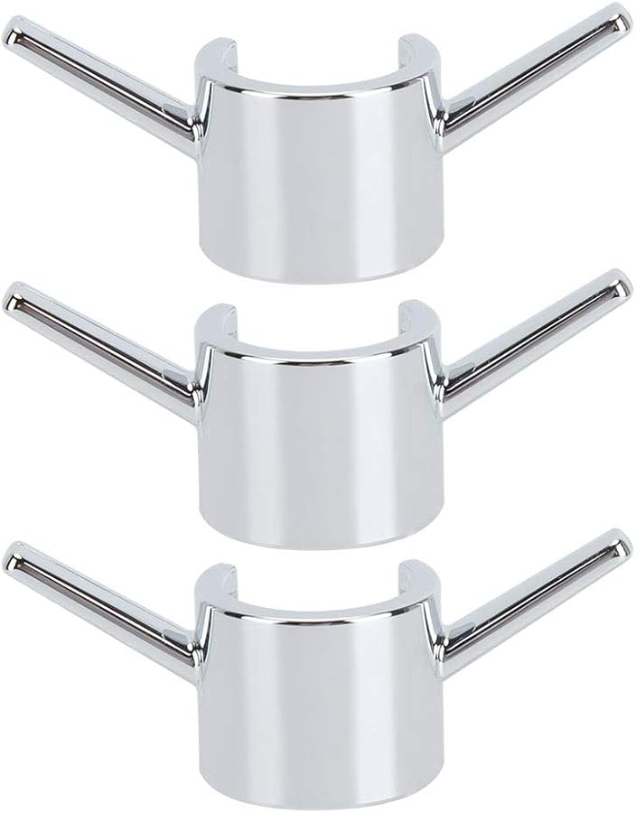 3 قطع من خطافات الدش المطلية بالكروم لمجموعة صنابير الحمام والمطبخ والحاملات - Image 2