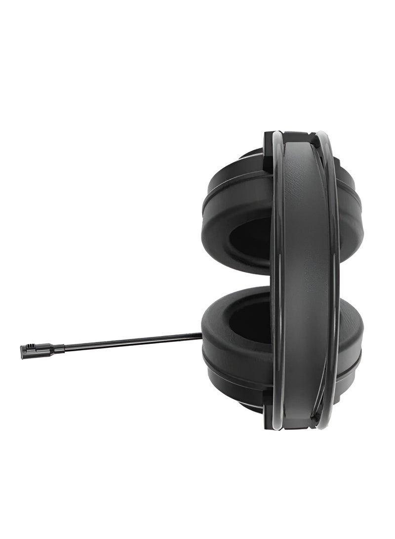 XTRIKE ME RGB Backlit Gaming Headset, HP-318, 50mm Speakers, Flexible Mic, Stereo Sound, for PC and Console-BLACK - Image 3