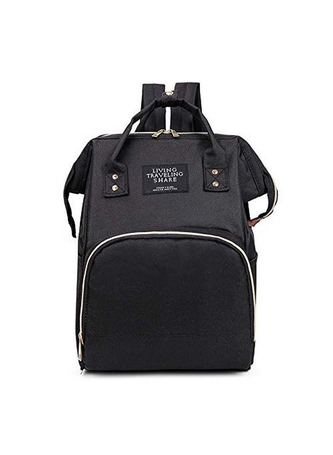 Chinmay Kids Baby Diaper Backpack For New Born Baby Mother;Mom Stylish Polyester Organizer Bag For Casual Travel Outing & Traveling Black  - Image 2