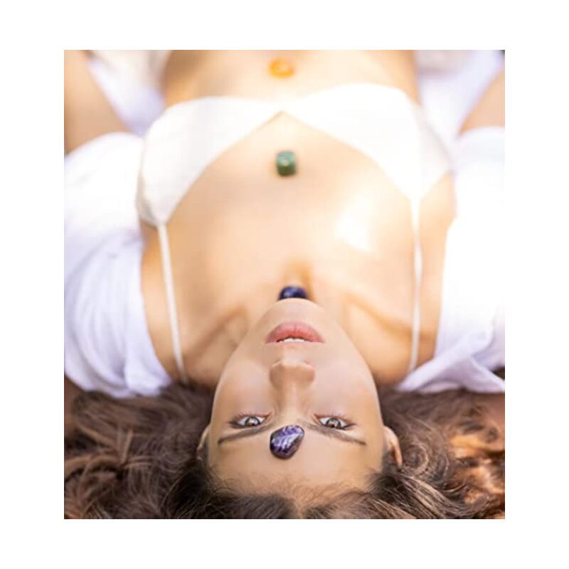 Travel Chakra Crystals 7 Chakra Tumbled Gemstones Amethyst Crystal Rose Quartz Quartz Crystal Point - Image 3