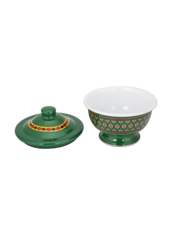 AL SANIDI Najdi inscription bowel, bowel with Lid, Green, Size 13 Cm - Image 4