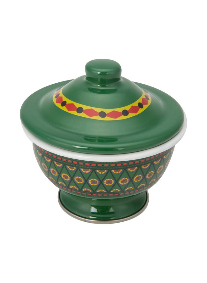 AL SANIDI Najdi inscription bowel, bowel with Lid, Green, Size 13 Cm - Image 2