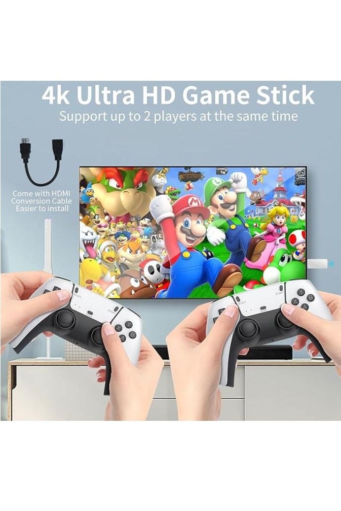 وحدة تحكم ألعاب لاسلكية M15، عصا ألعاب فيديو قابلة للتوصيل والتشغيل مع 23 محاكيًا وأكثر من 20000 لعبة كلاسيكية، مخرج HDMI عالي الدقة 4K، وحدات تحكم لاسلكية مزدوجة 2.4 جيجاهرتز لألعاب التلفزيون، هدية مثالية لمحبي الألعاب والأطفال. - Image 4