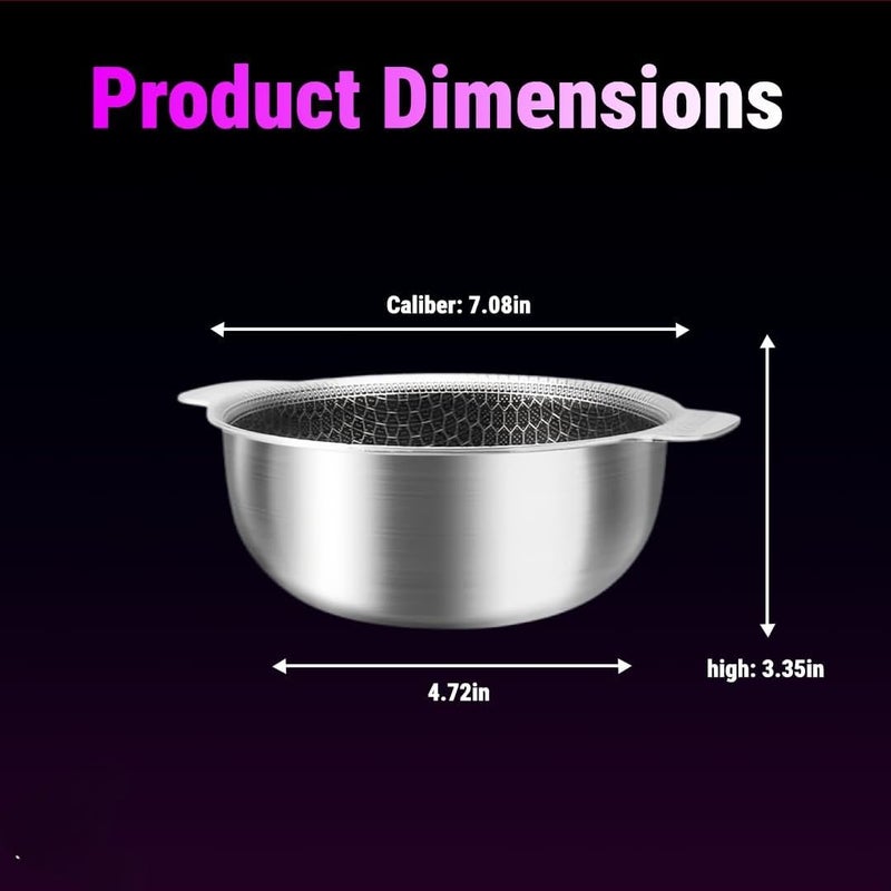 Valajogi Non Stick Stainless Steel Mini Stock Pot Bowl for All Cooking Needs Compatible with Induction and Gas Stove Serving Bowls for Kitchen Cooking Baking Prepping Heavy Duty Easy to Clean - Image 2