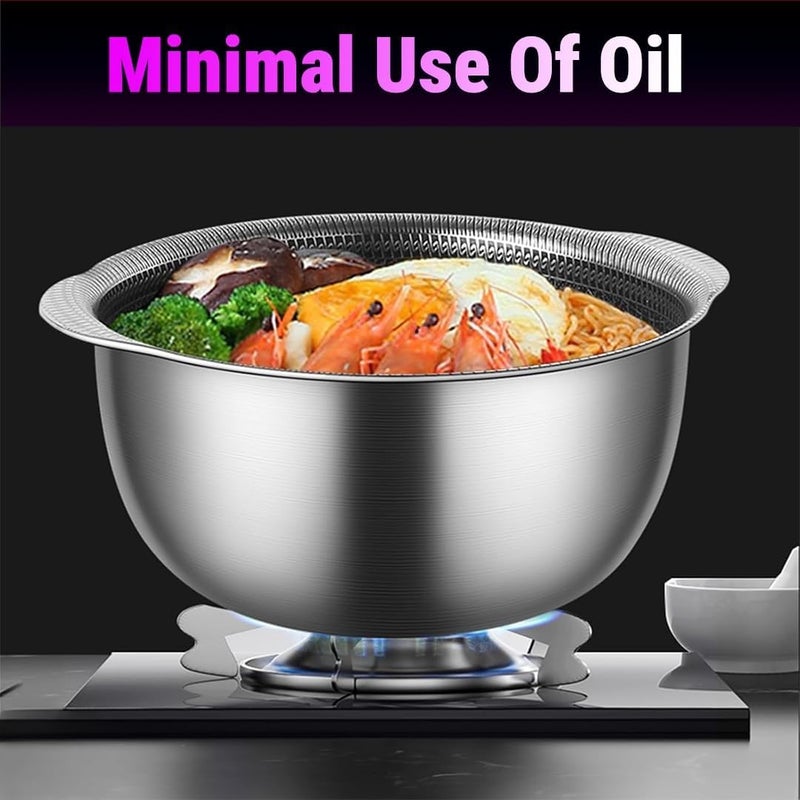 Valajogi Non Stick Stainless Steel Mini Stock Pot Bowl for All Cooking Needs Compatible with Induction and Gas Stove Serving Bowls for Kitchen Cooking Baking Prepping Heavy Duty Easy to Clean - Image 5