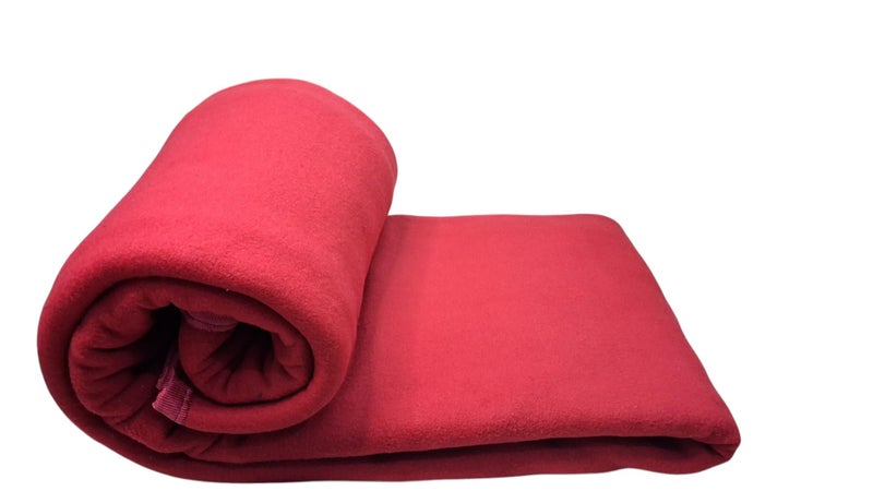 CHANDRAVATI Modern Plain Polar Fleece All Season Blanket Single Bed with || Satan Border || 500 TC || Heavy Quality || (Maroon, 60x90) - Image 3