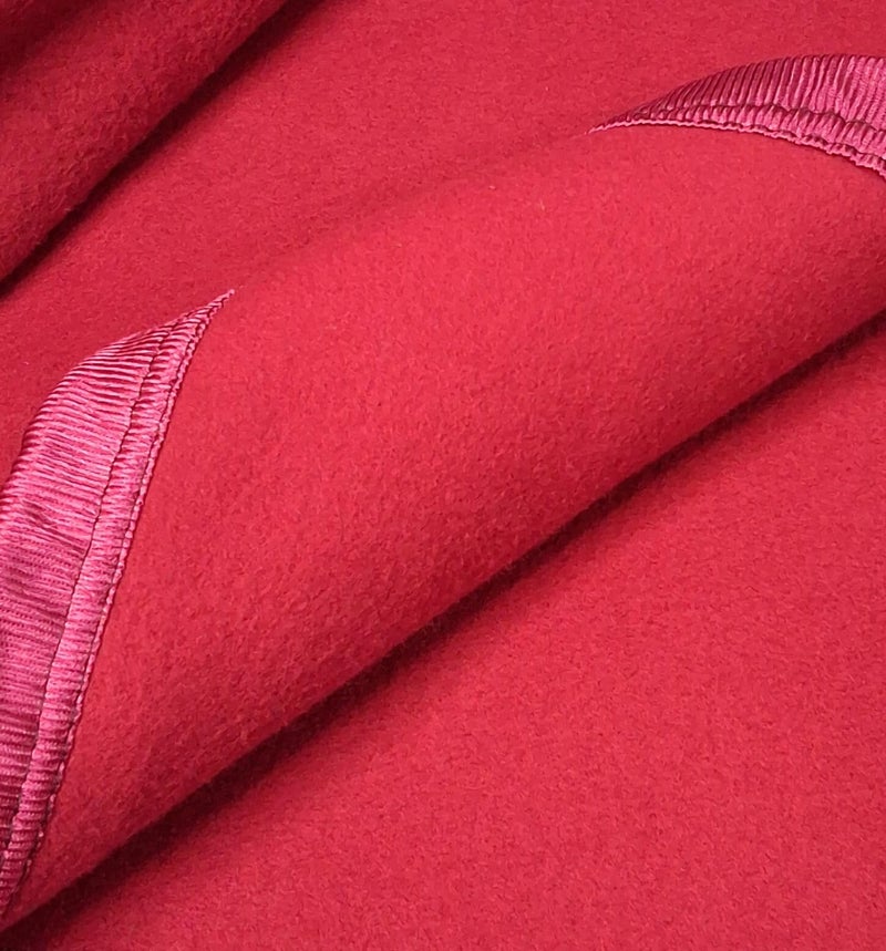 CHANDRAVATI Modern Plain Polar Fleece All Season Blanket Single Bed with || Satan Border || 500 TC || Heavy Quality || (Maroon, 60x90) - Image 2