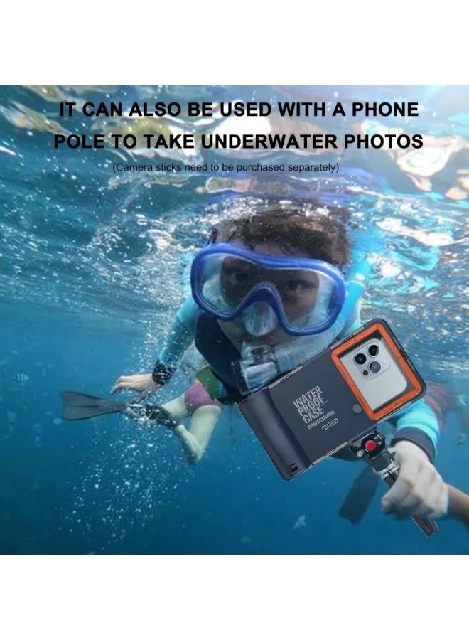 Professional waterproof underwater phone case, suitable for snorkeling and diving, compatible with smartphones under 6.9 inches, iPhone 13/12/8/7/6 Pro Max/XR/XS/X and Samsung Galaxy phone series - Image 5
