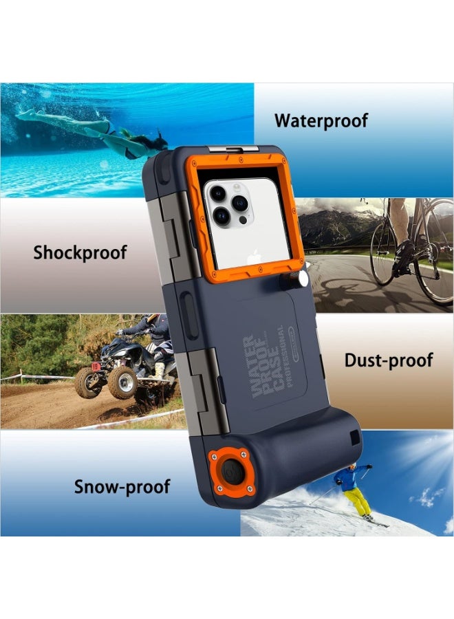 Professional waterproof underwater phone case, suitable for snorkeling and diving, compatible with smartphones under 6.9 inches, iPhone 13/12/8/7/6 Pro Max/XR/XS/X and Samsung Galaxy phone series - Image 3