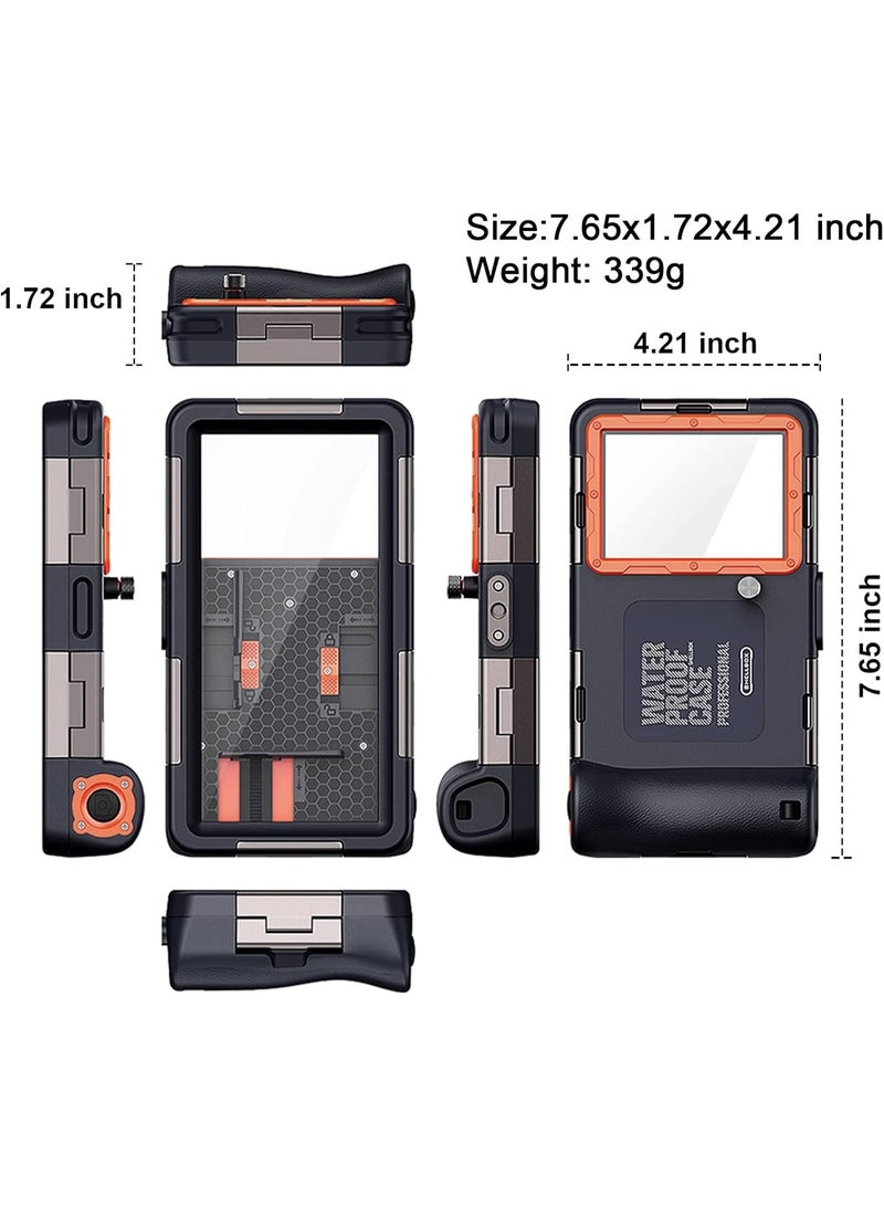 Professional waterproof underwater phone case, suitable for snorkeling and diving, compatible with smartphones under 6.9 inches, iPhone 13/12/8/7/6 Pro Max/XR/XS/X and Samsung Galaxy phone series - Image 2
