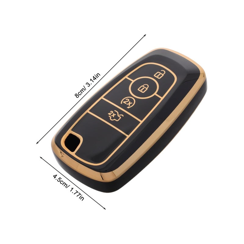 Key Fob Cover TPU Protective Shell Case Compatible With Ford 4 Button 5 Button Anti Scratch Car Accessory For Vehicle Use - Image 3