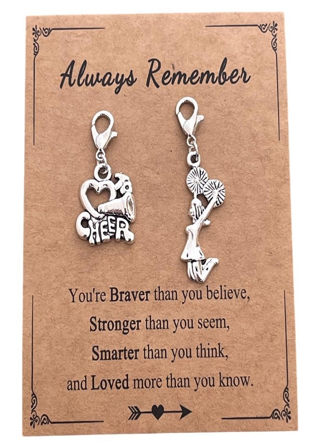 AMOBESTER Cheer Clip on Charms Love to Cheer Charm for Bracelet Necklace DIY Jewery Making - Image 1