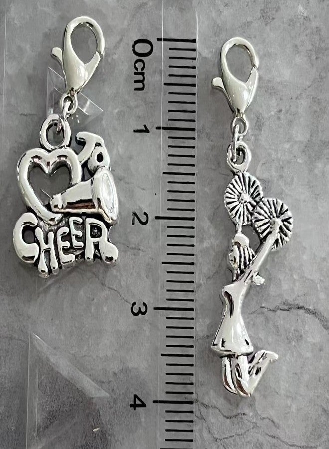 AMOBESTER Cheer Clip on Charms Love to Cheer Charm for Bracelet Necklace DIY Jewery Making - Image 2