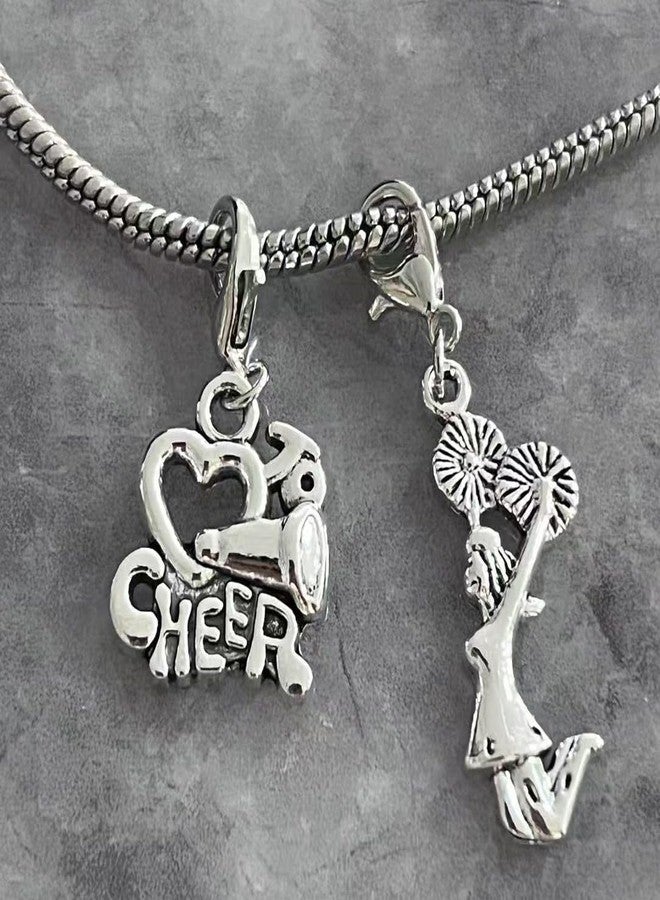 AMOBESTER Cheer Clip on Charms Love to Cheer Charm for Bracelet Necklace DIY Jewery Making - Image 3