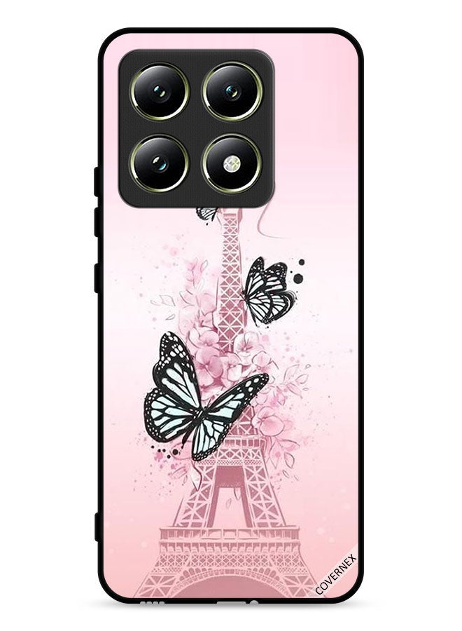 Covernex Xiaomi 14T 5G Protective Case Cover Butterflies On Eiffel Tower - Image 1