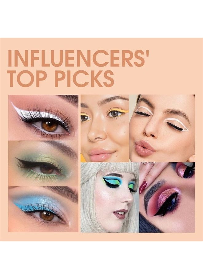 Bestland - 10 Colors Liquid Matte Eyeliner White Black Blue Brown Colored Eyeliner Liquid Liner Waterproof Bright Colorful Rainbow Eyeliner Pencil Quick Dry Eyes Makeup Kit (Matte Eyeliner) - Image 1