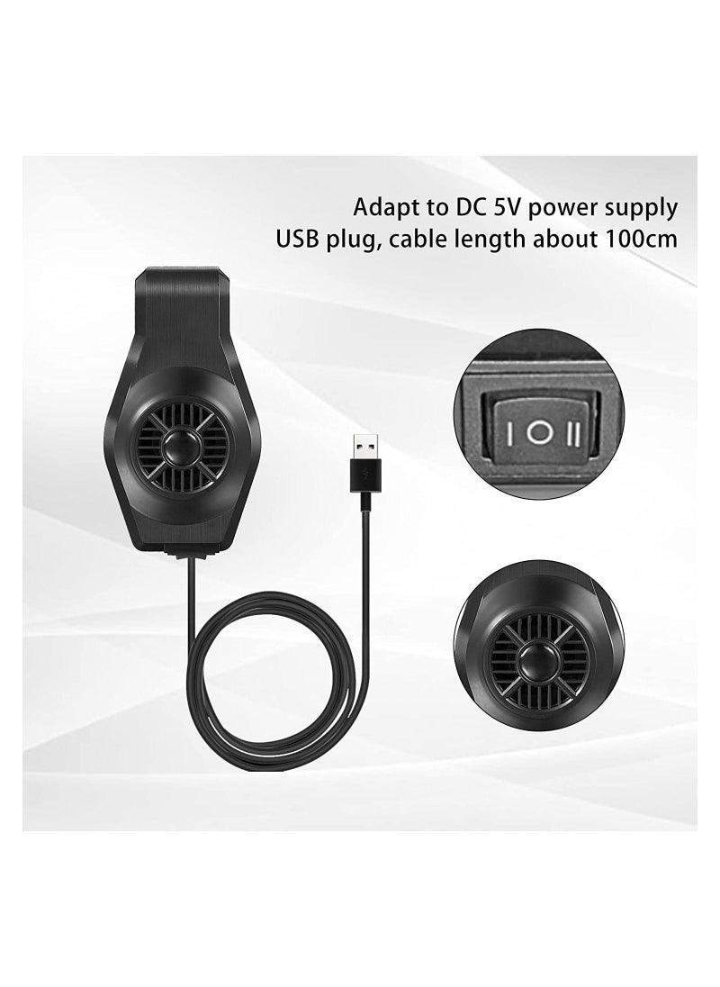 Loquat Aquarium Chiller Fan, 2-Level Speed Adjustable Fish Tank Cooling Fan,  Angle Adjustable Aquarium Silent Fan, with USB Cable, Black - Image 2