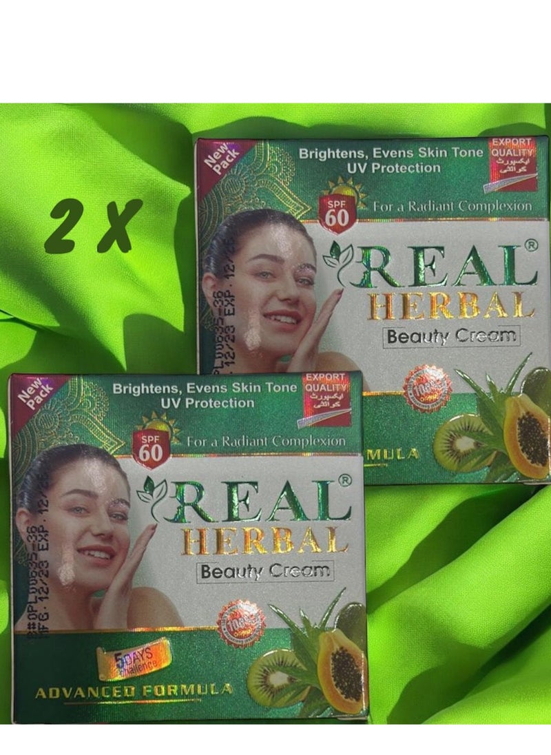 Real Gold - Real Herbal Skin Care Beauty Cream 24K 2 Pcs - Image 1
