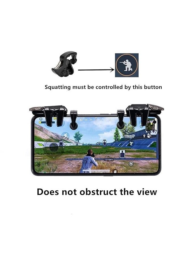 Raxoom 6 Trigger Mobile Game Controller for 6 Fingers Operation with Key Layout Diagram,Joystick Gamepad  - Image 2