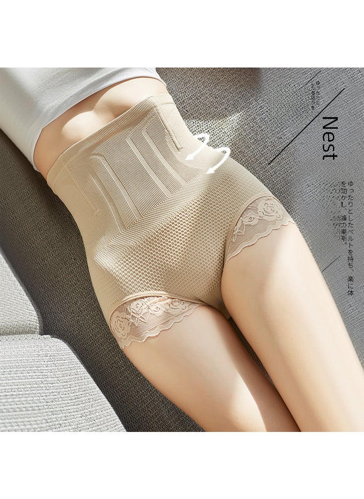 Generic - Japanese Waist Slimming Shapewear Pants Thin Style Body Shaper High-Waisted Tummy Control Womens Underpants Silver Ion Honeycom Gray purple - Image 1