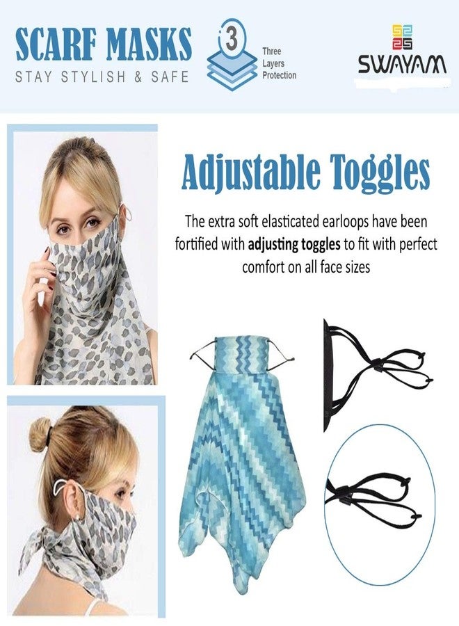 Swayam Reusable 3-Layers Outdoor Protective Face Mask Com Scarf For Woman Pack of 1 - Image 5