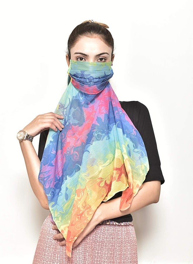 Swayam Reusable 3-Layers Outdoor Protective Face Mask Com Scarf For Woman Pack of 1 - Image 1