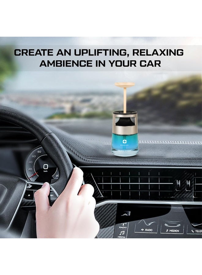 معطر جو للسيارة برائحة بلاك أودور، سعة 60 مل، مع ديكور أرنب فضي جالس | رائحة منعشة تدوم طويلاً | عطر زيوت عطرية للسيارة والمنزل والمكتب. - Image 3