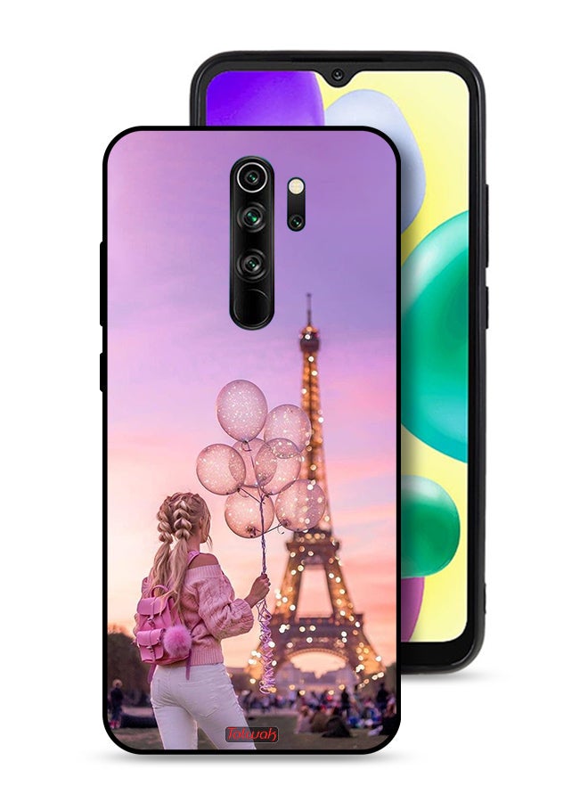 Tolwak Xiaomi Redmi Note 8 Pro Protective Case Cover Girl Holding Balloons - Image 1