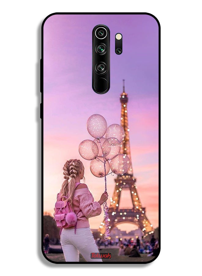 Tolwak Xiaomi Redmi Note 8 Pro Protective Case Cover Girl Holding Balloons - Image 2