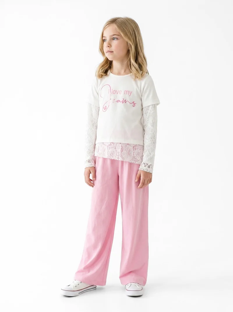 NK Kids Girls' Two-Piece Top and Bottom Set, Ages 7-14, SET0555