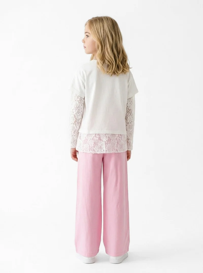 NK Kids Girls' Two-Piece Top and Bottom Set, Ages 7-14, SET0555