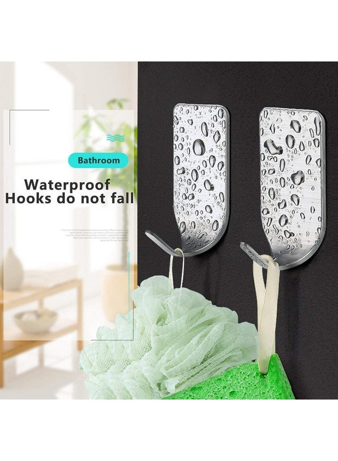 Newraturner Newraturner Adhesive Hooks, 32-Pack Heavy Duty Wall Hooks Stainless Steel Waterproof Hangers for Kitchen, Bathroom, Bags, Towel, Coat, Keys, Robe, Home, Offices (16 Small + 16 Big) (Hooks - 32p)  - Image 2