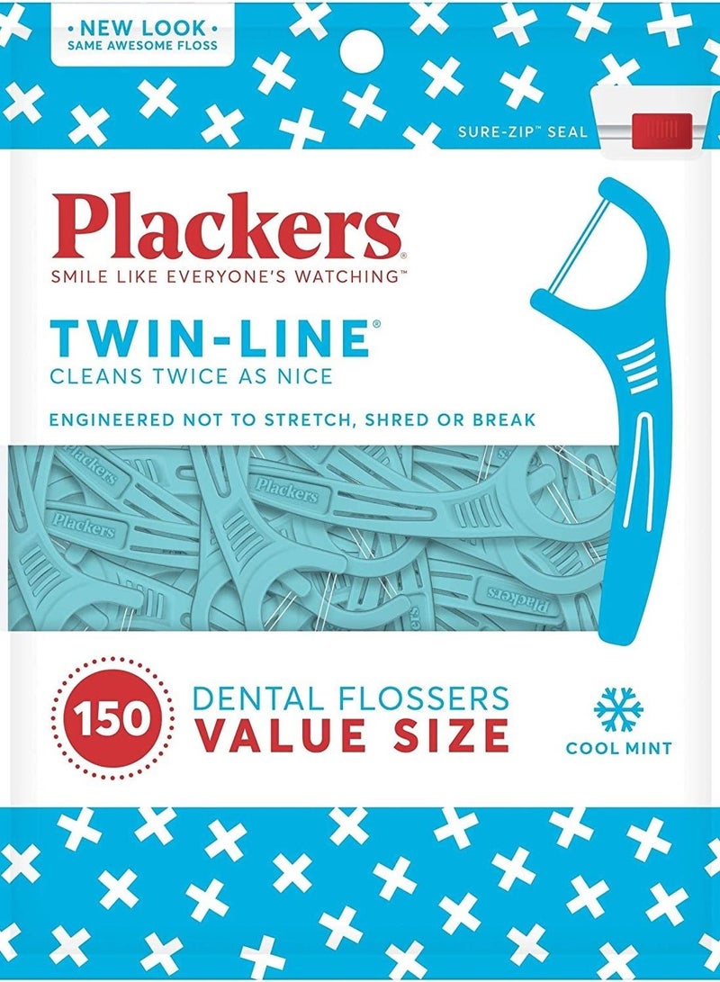 Plackers Double Thread Dental Floss 1 Pack of 150 Pieces