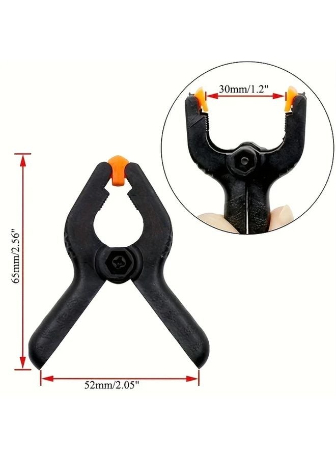 30pcs 2 Inch Plastic Spring Clips Strong Grip Black Orange For Backdrops Crafts Woodworking - Image 5