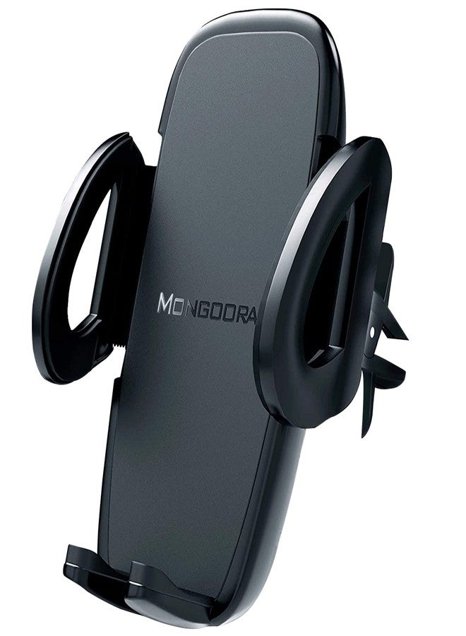 Mongoora Air Vent Car Phone Mount Holder - Locking Cell Phone Car Mount Universal for Any Smartphone, iPhone, Android - Clip On Car Phone Holder for Dashboard - Stocking Stuffers - Image 1