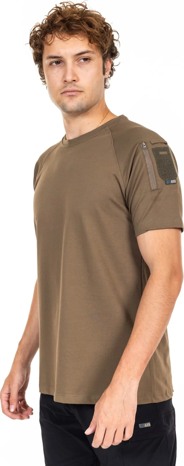 اكينجيلار اوت دور Akn 713 Crew Neck Short Sleeve Tactical T-Shirt-Beige