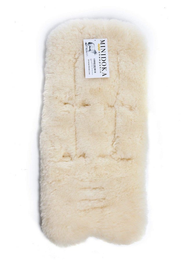 Desert Breeze Distributing Sheepskin Stroller Liner Insert - Stroller Mat for Seat Support - Baby Sheepskin Rug for Pushchair - Silky Soft Baby Cooling Mat for Travel in Summer or Winter Season - Image 3