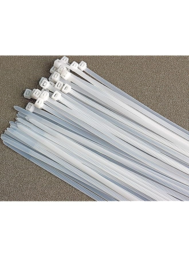 ECVV Cable Ties, Cable Management White Wire Zip Ties Nylon Cables Ties (200mm) (Pack Of 100) - Image 1