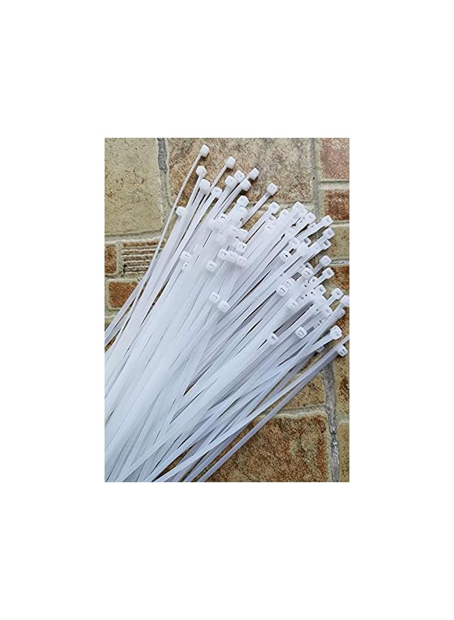 ECVV Cable Ties, Cable Management White Wire Zip Ties Nylon Cables Ties (200mm) (Pack Of 100) - Image 4