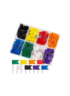 Push Pins, 400 PCS Map Tacks, Marking Pins, 8 Assorted Colors, Map Thumb Tacks Plastic Head, with Steel Point, Colored Map Thumb Tacks for Cork Bulletin Board, Picture Hanging at Home School