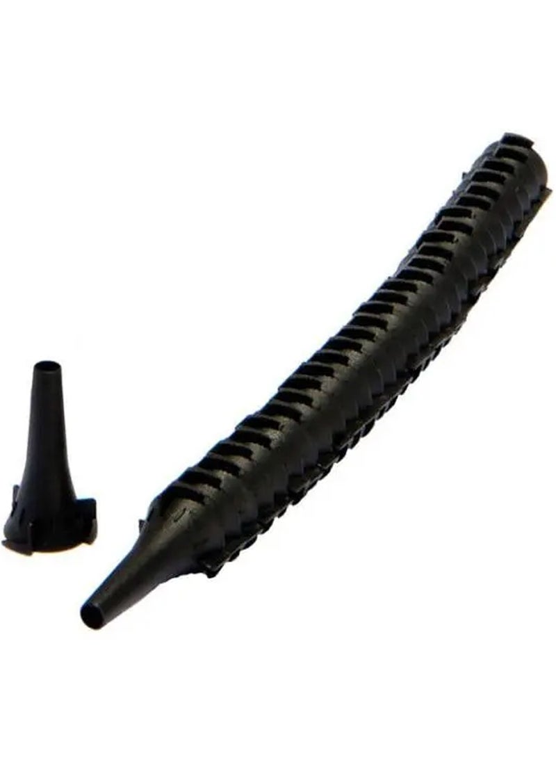 King Mariot 1 Pack | Pediatric Otoscope Tips | 2.75mm | Sleeve of 34 Disposable Specula | Hygienic Black Plastic | Single Use Probe Covers  - Image 2